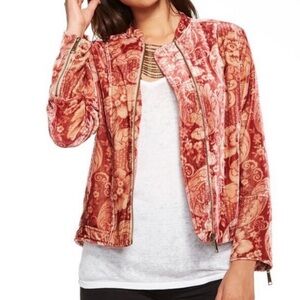Chaser velvet cadet zip up jacket Sz S